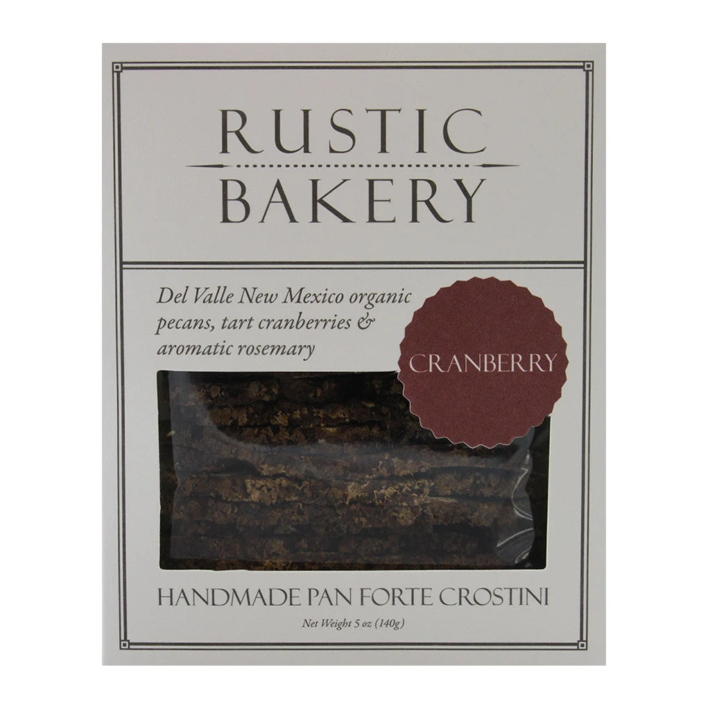 Rustic Bakery Pecan, Rosemary & Cranberry Pan Forte Crostini