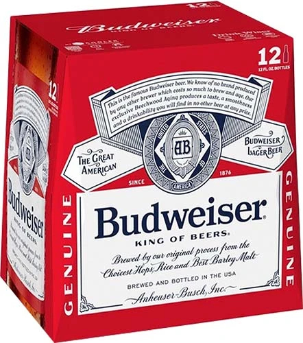 BUD BOTTLE 12 PACK