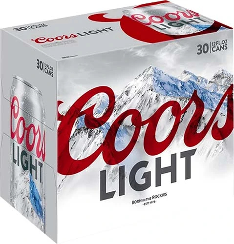 COORS LIGHT CANS 12OZ 30PK