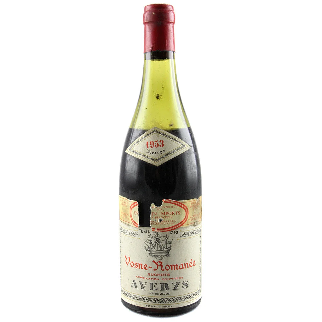 1953 Avery Vosne Romanee Suchots 750mL