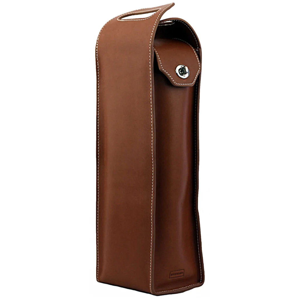 Mulholland Deco Single Bottle Carrier - Bridal Tan