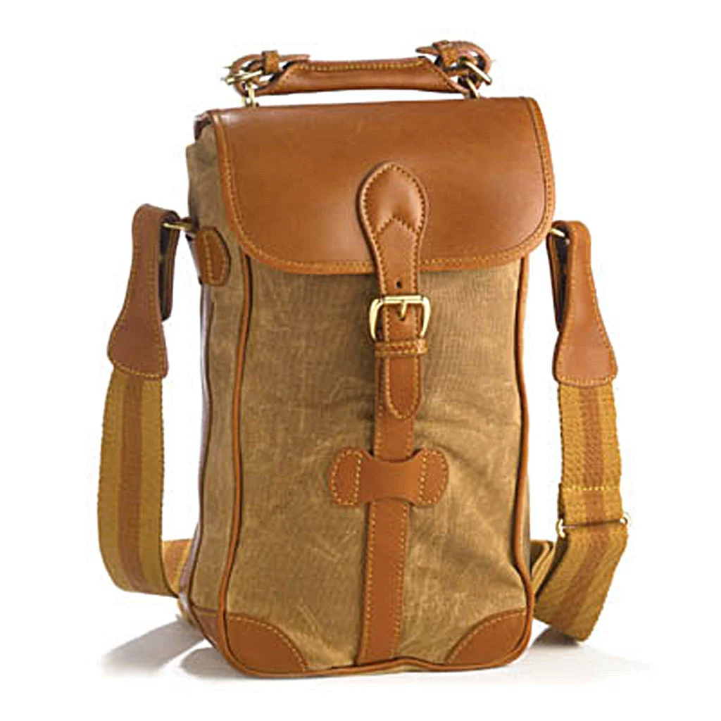 Mulholland Endurance Two Bottle Wine Carrier-Hazel & Bridle Tan