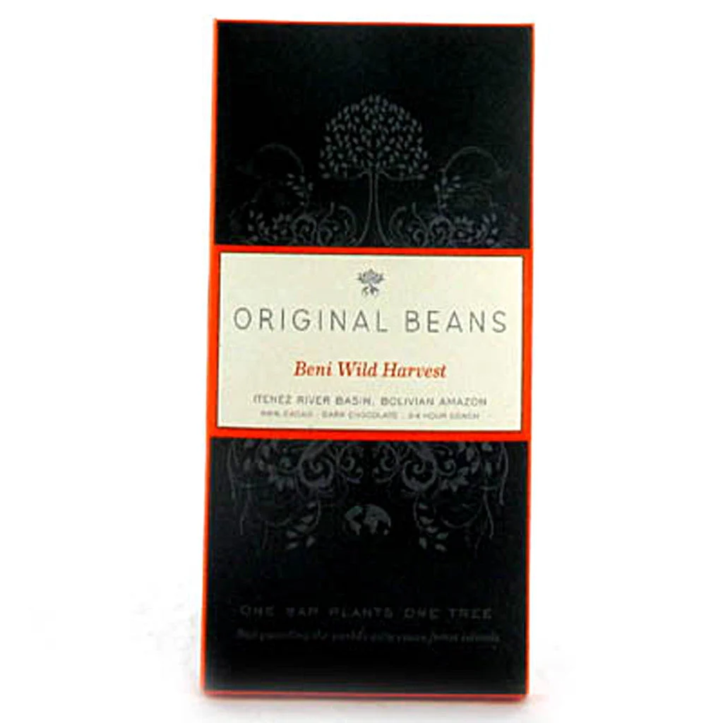 Original Beans Beni Wild Harvest 66% Dark Choc Bar