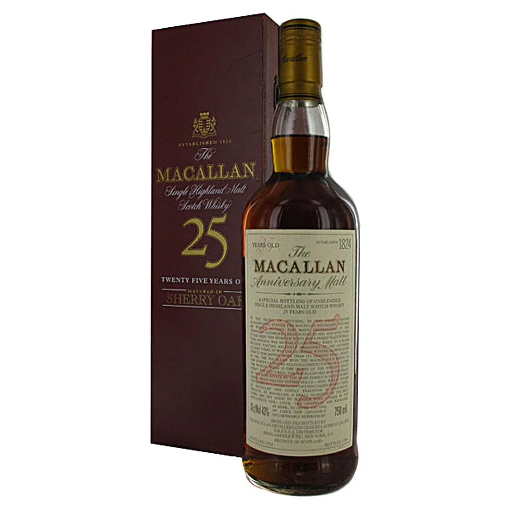 Macallan 25yr Anniversary Limited Edition Rare 750mL