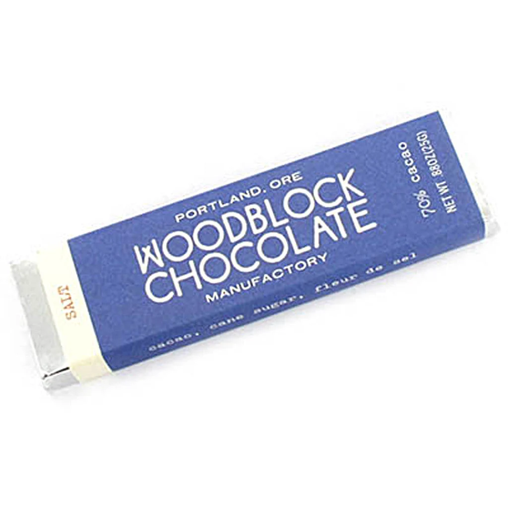 Woodblock Salt Chocolate Bar