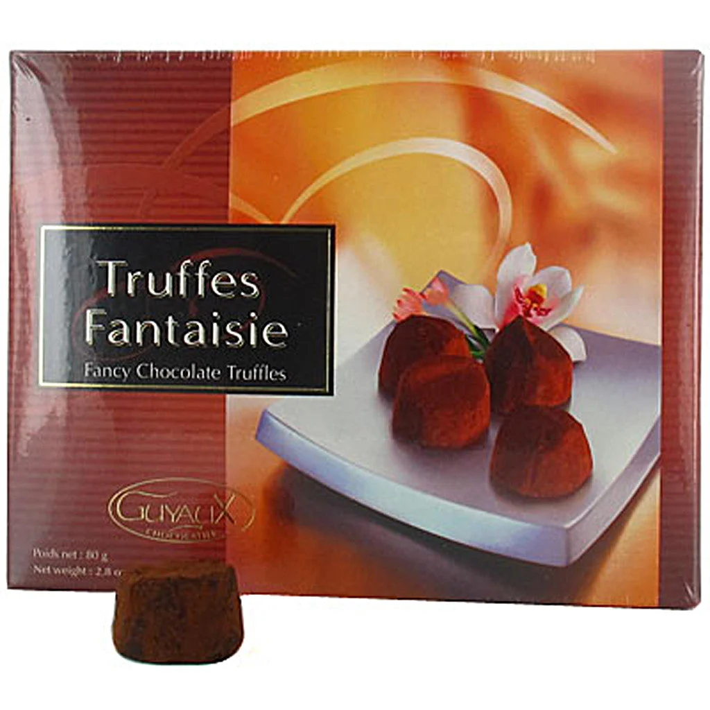 Guyaux Chocolate Truffles in Brown Box