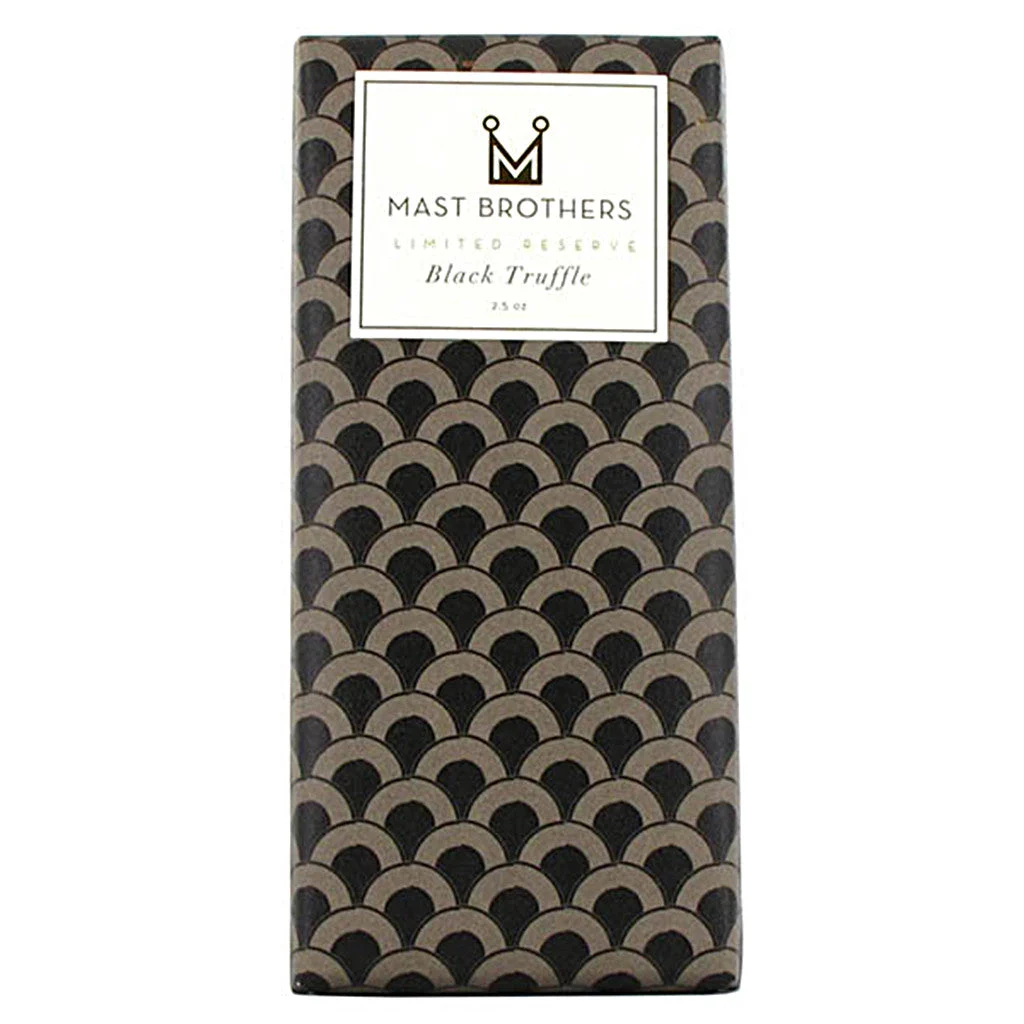 Mast Brothers Dark Chocolate Black Truffle Bar. Limited Reserve