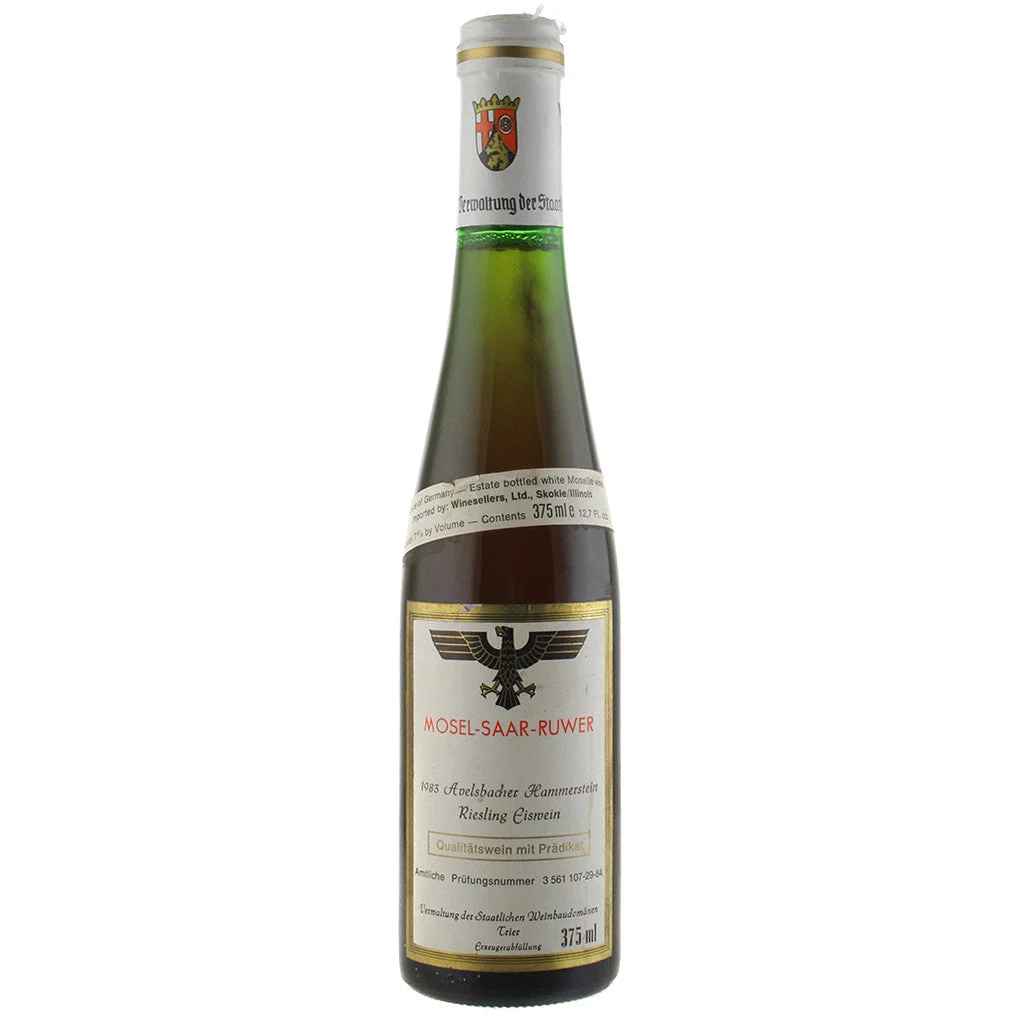 1983 Staatlichen Weinbaudomane 'Avelsbacher Hammerstein' Riesling Eiswein, Mosel 375mL