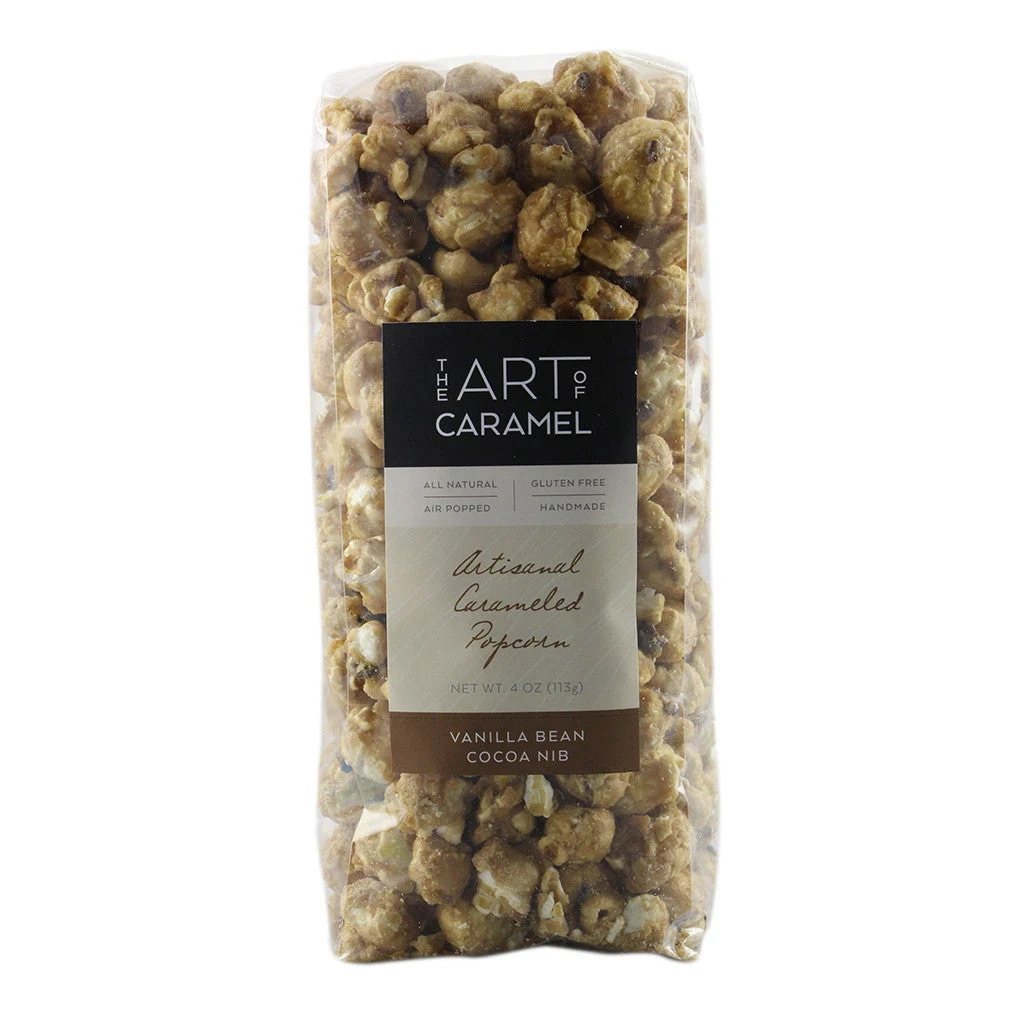 The Art of Caramel Vanilla Bean Cocoa Nib Popcorn 4 oz