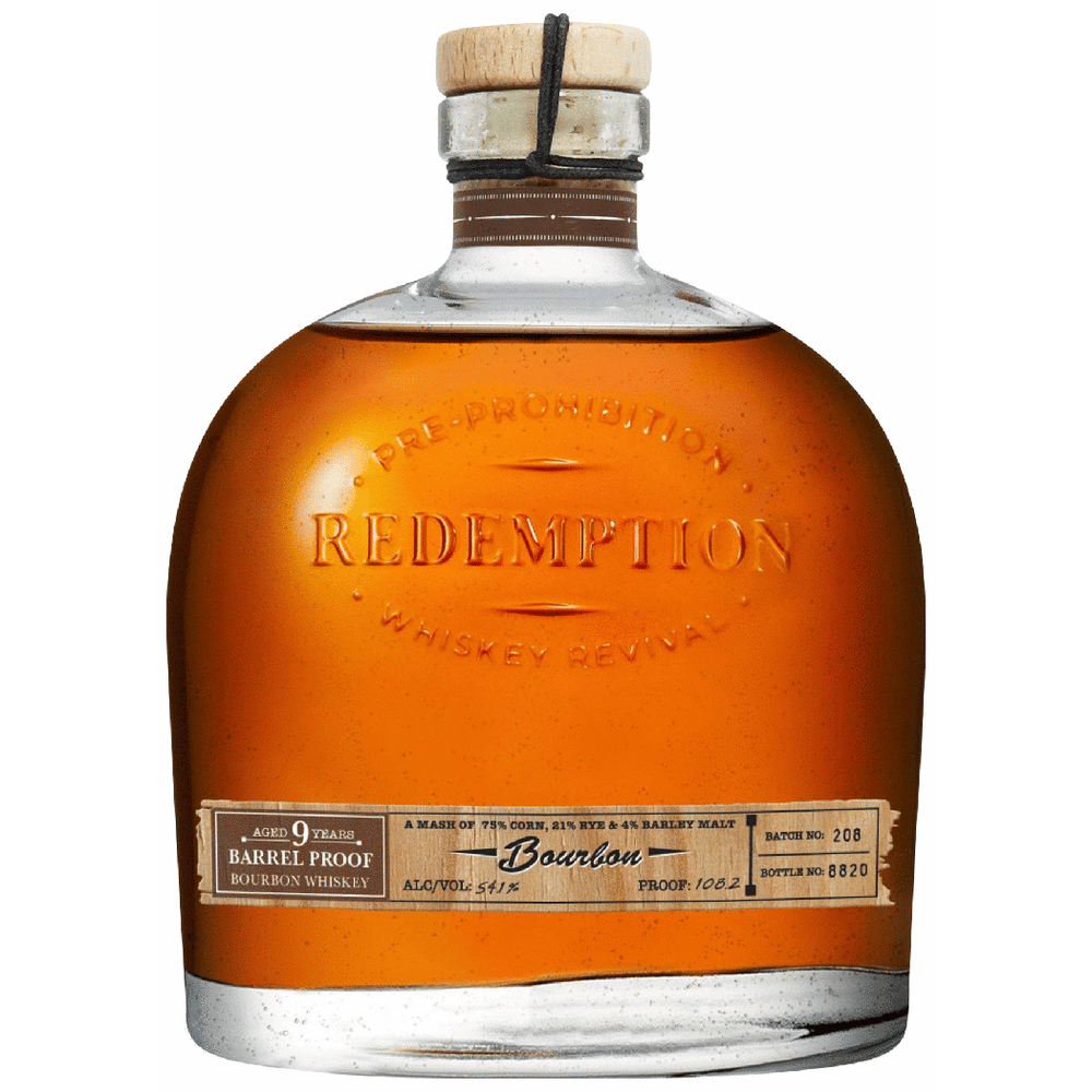 Redemption Straight Bourbon Barrel Proof 9 Year 750mL