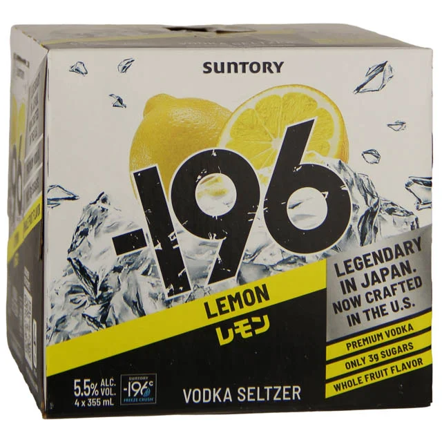 Suntory -196 Lemon Vodka Seltzer 4 Pk / 4-355mL