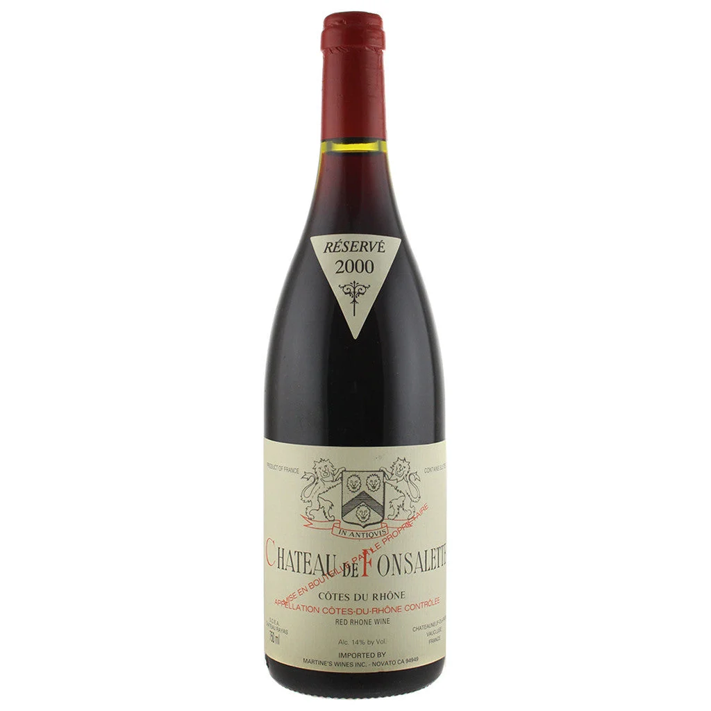 2000 Chateau De Fonsalette Cotes Du Rhone Rouge 750mL