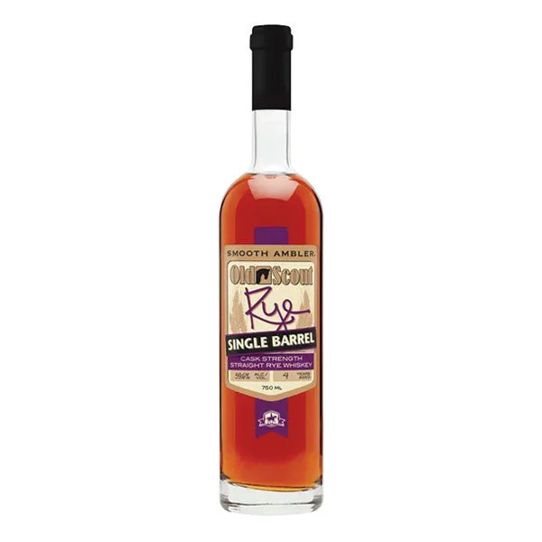 Smooth Ambler Old Scout 4 year Cask Strength Single Barrel Rye Whiskey (58.5% ABV) 750mL