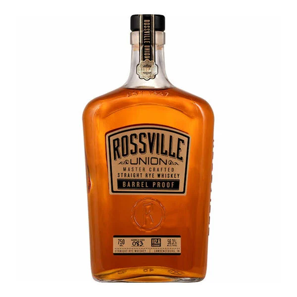 Rossville Union Barrel Proof Rye Whiskey (112.6 proof) 750mL