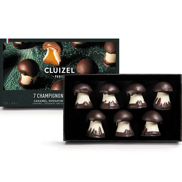 Cluizel 7pc Chocolate Mushroom Caramels