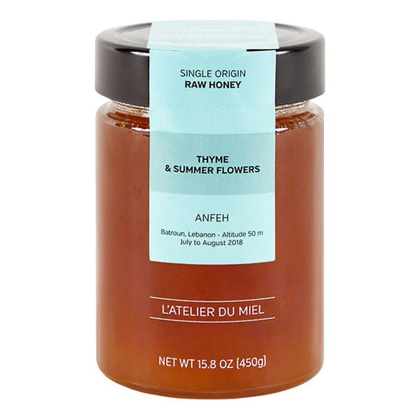 L'Atelier du Miel Thyme Anfeh Raw Honey 450g Lebanon