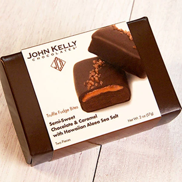John Kelly 2pc Chocolate Caramel w/Salt Truffle Fudge Bites