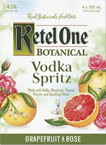 KETEL ONE SPRITZ GRAPEFRUIT & ROSE 4PK
