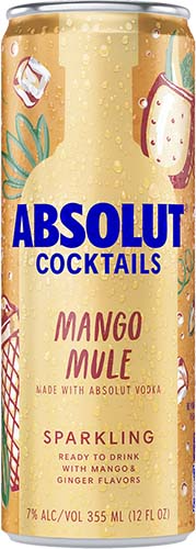 ABSOLUT RTD MANGO MULE 4PK