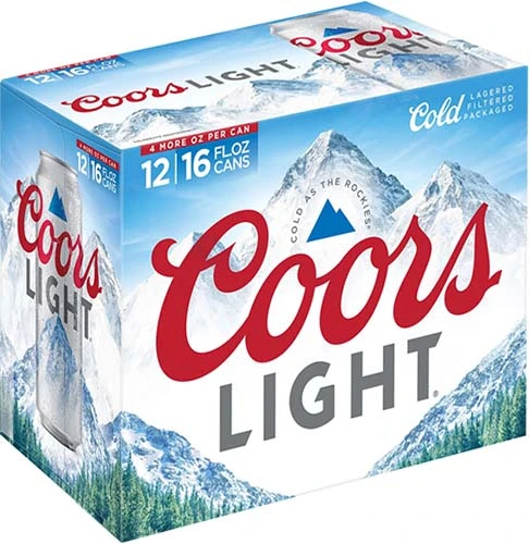 COORS LIGHT CANS 16OZ 12PK