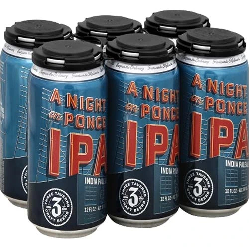 THREE TAVERNS A NIGHT ON PONCE 6PK CANS