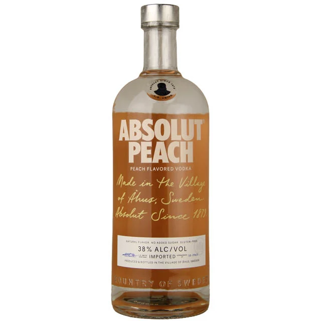 Absolut Peach Flavored Vodka / Ltr