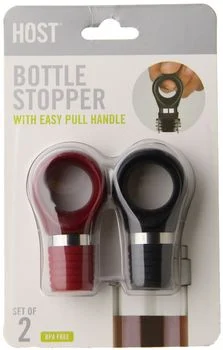 HOST Bottle Stopper with Easy Pull Handle 2-Pack