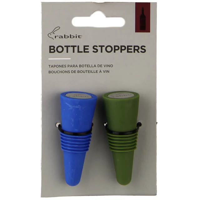 Rabbit Wine Bottle Stopper 2-pack (Assorted Colors)
