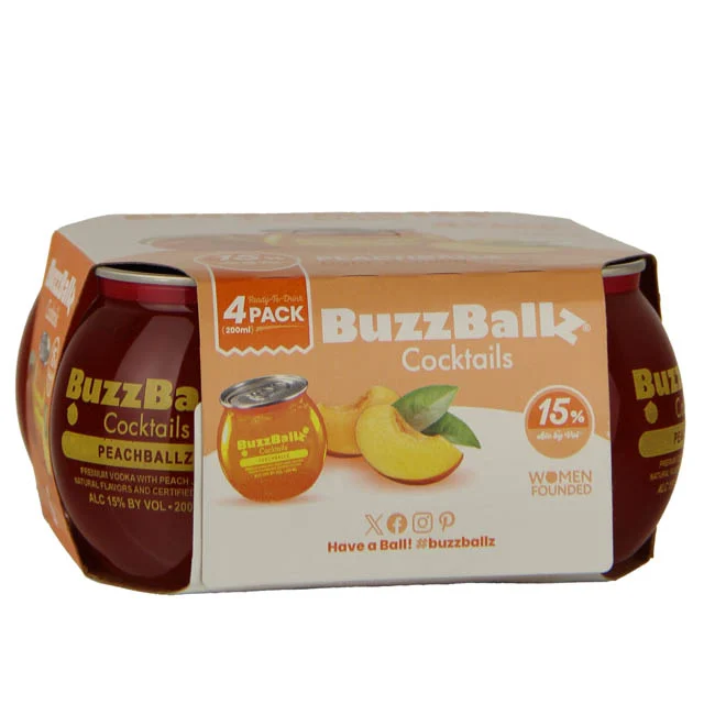 Buzzballz Peachballz 4 Pack / 4-200ml