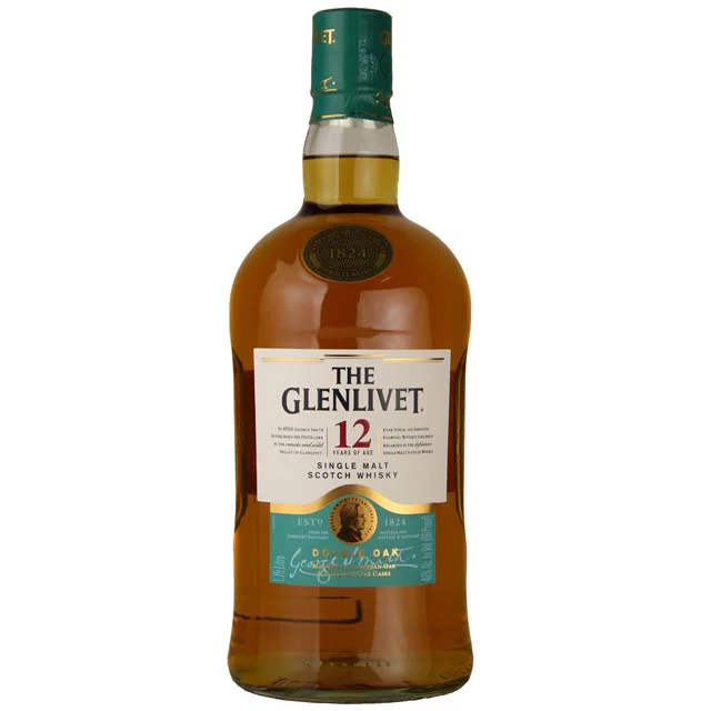 Glenlivet 12Yr Single Malt Scotch Whisky / 1.75 Ltr