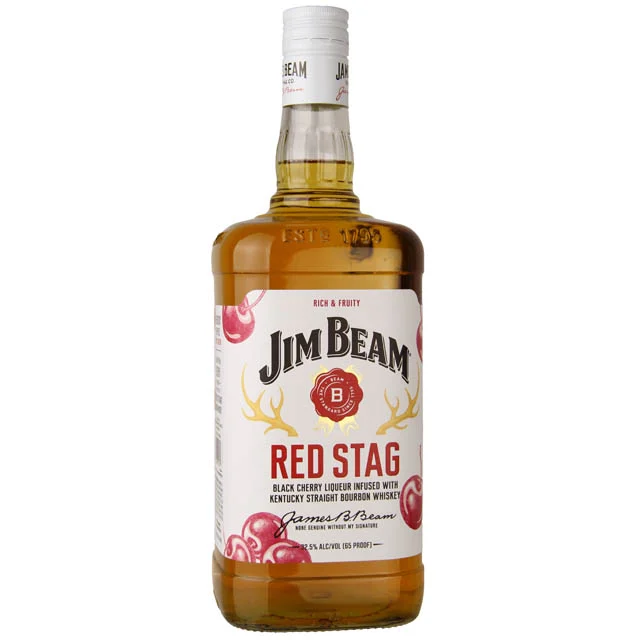 Jim Beam Red Stag Black Cherry Flavored Kentucky Straight Bourbon Whiskey / 1.75 Ltr