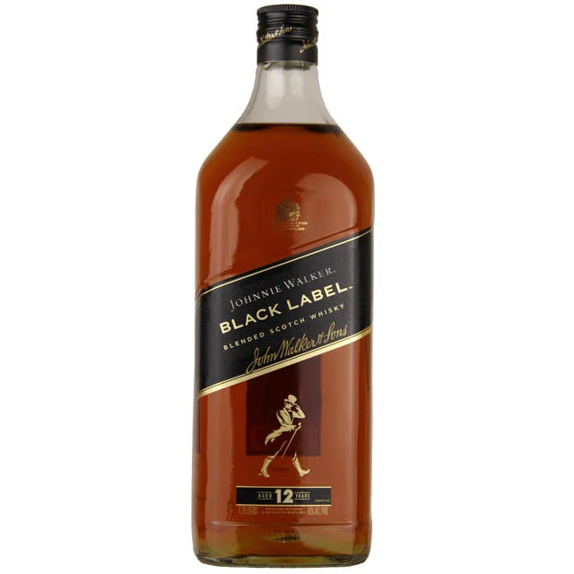 Johnnie Walker Black Label Blended Scotch Whisky / 1.75 Ltr