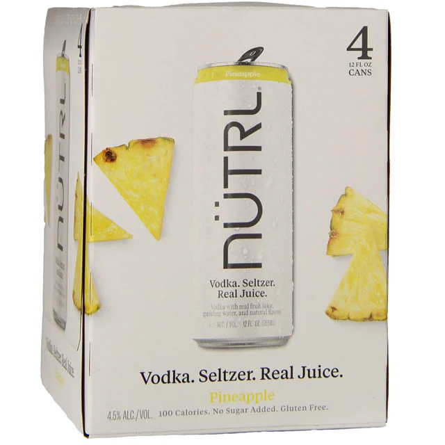 Nutrl Vodka Pineapple Seltzer 4 Pack / 4-355mL