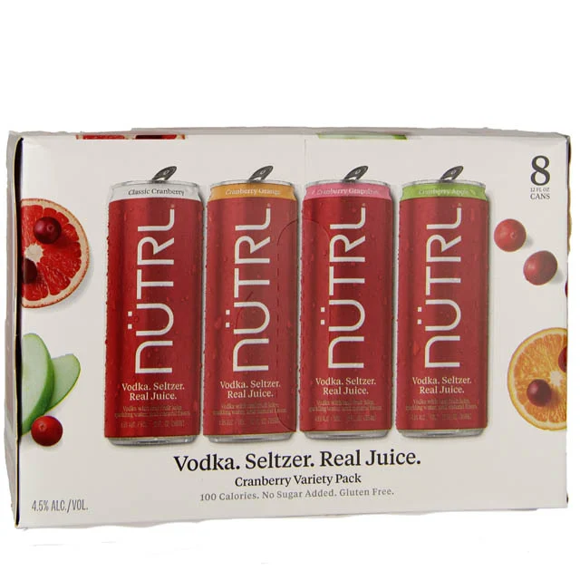 Nutrl Vodka Seltzer Variety 8 Pack Cans / 8-355mL