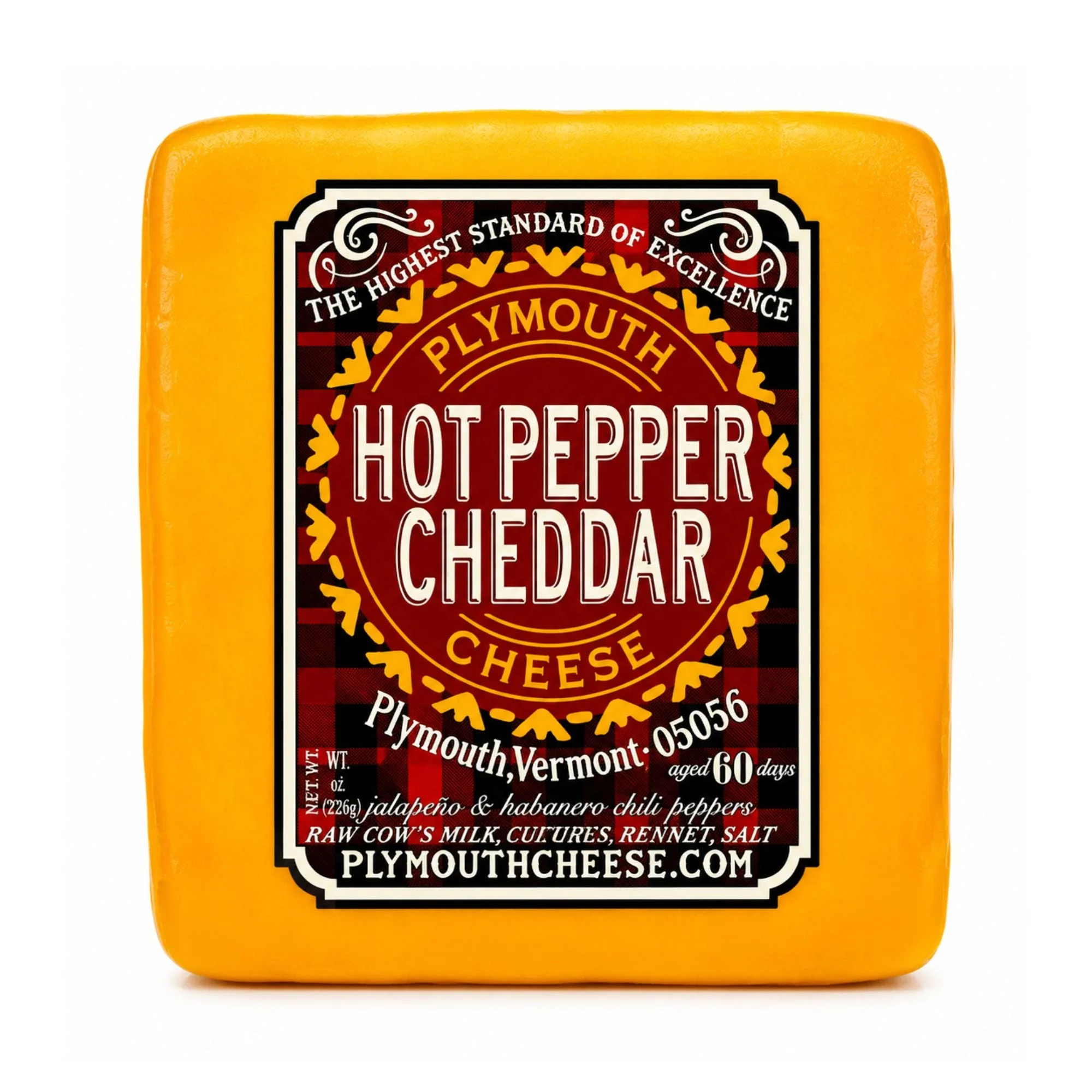 Plymouth Hot Pepper Cheddar 8oz