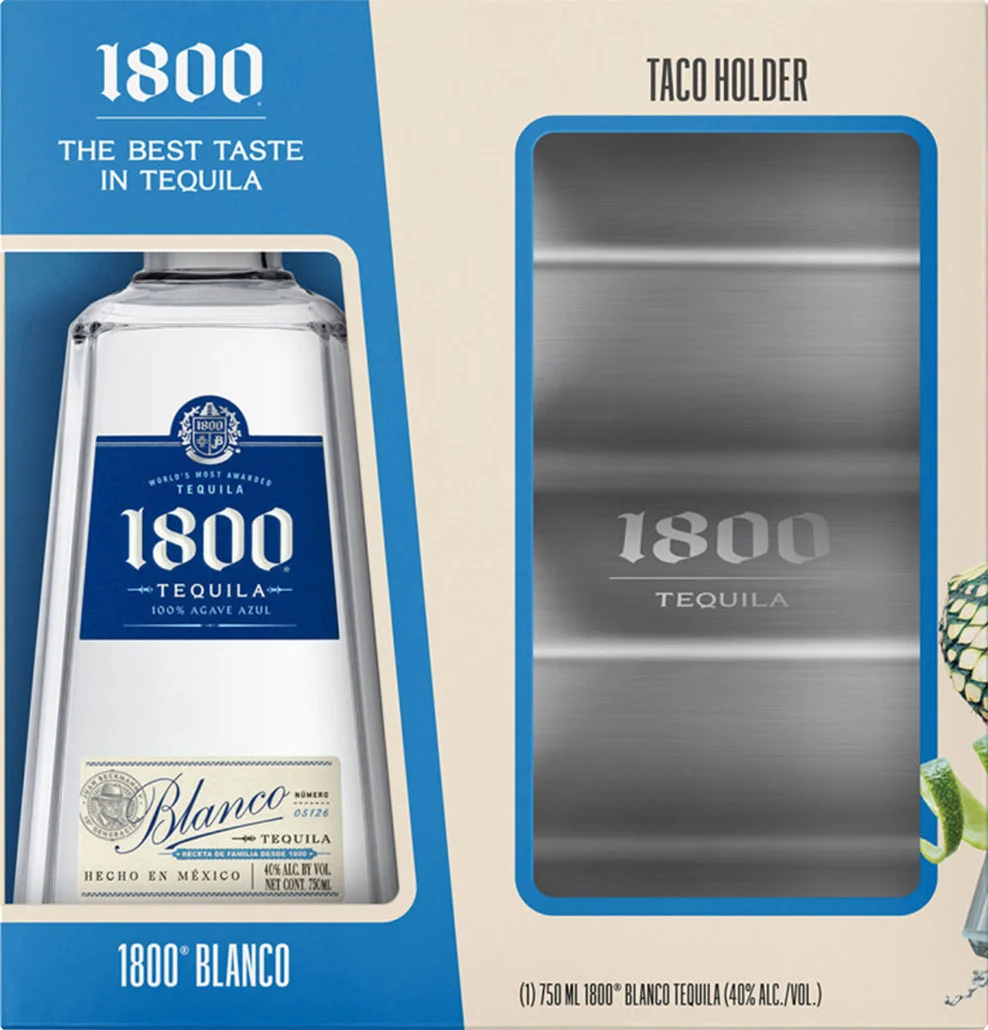 Casa Cuervo 1800 Silver - Blanco Tequila with Taco Holder