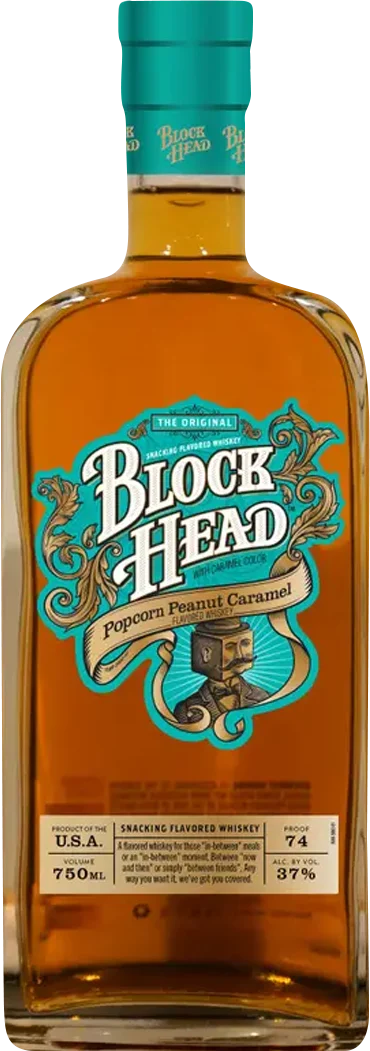 Block Head Popcorn Peanut Caramel Flavored Whiskey