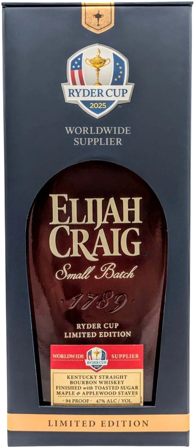 Elijah Craig Ryder Cup 2025 Limited Edition Kentucky Straight Bourbon Whiskey