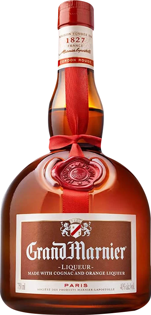 Grand Marnier Cordon Rouge Original Liqueur with Glasses