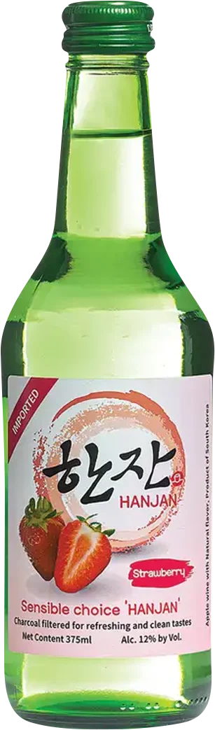 Han Jan Strawberry Soju (375mL)
