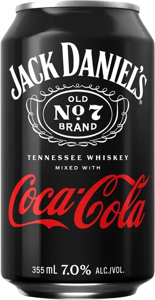 Jack Daniel's No7 Whiskey & Coca Cola Cocktail (354mL)