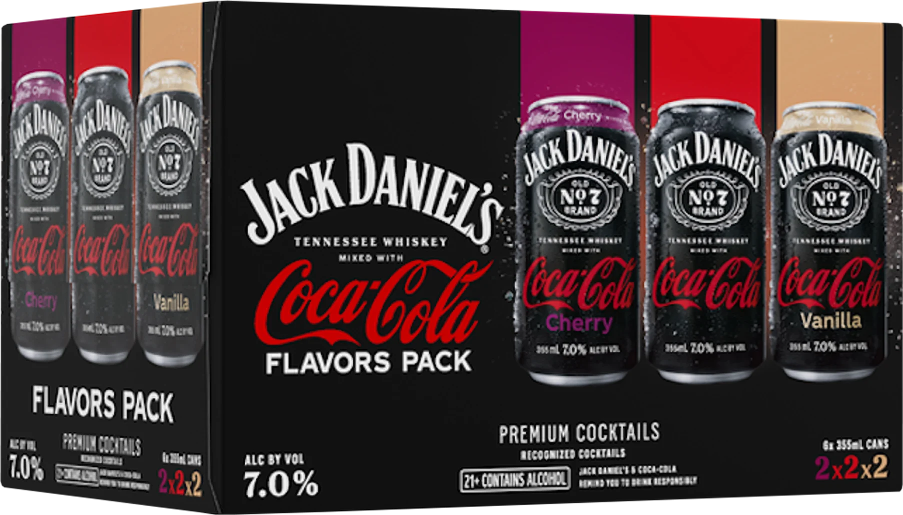 Jack Daniel's No. 7 Whiskey & Coca Cola Cocktail Variety Pack (2.13L)