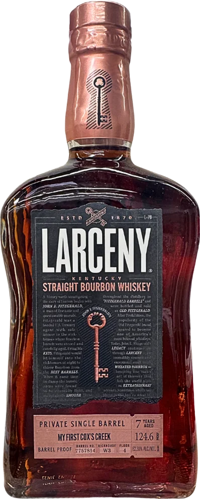 Larceny Barrel Proof Private Single Barrel My First Cox's Creek Bourbon Whiskey