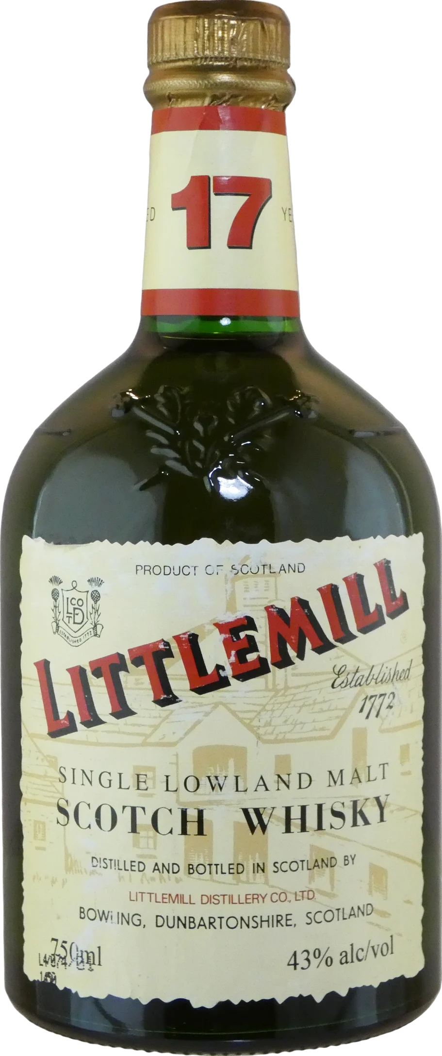 Littlemill 17 Year Old Single Malt Scotch Whisky