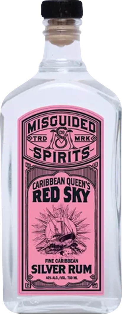 Misguided Spirits Caribbean Queen's Red Sky Silver Rum