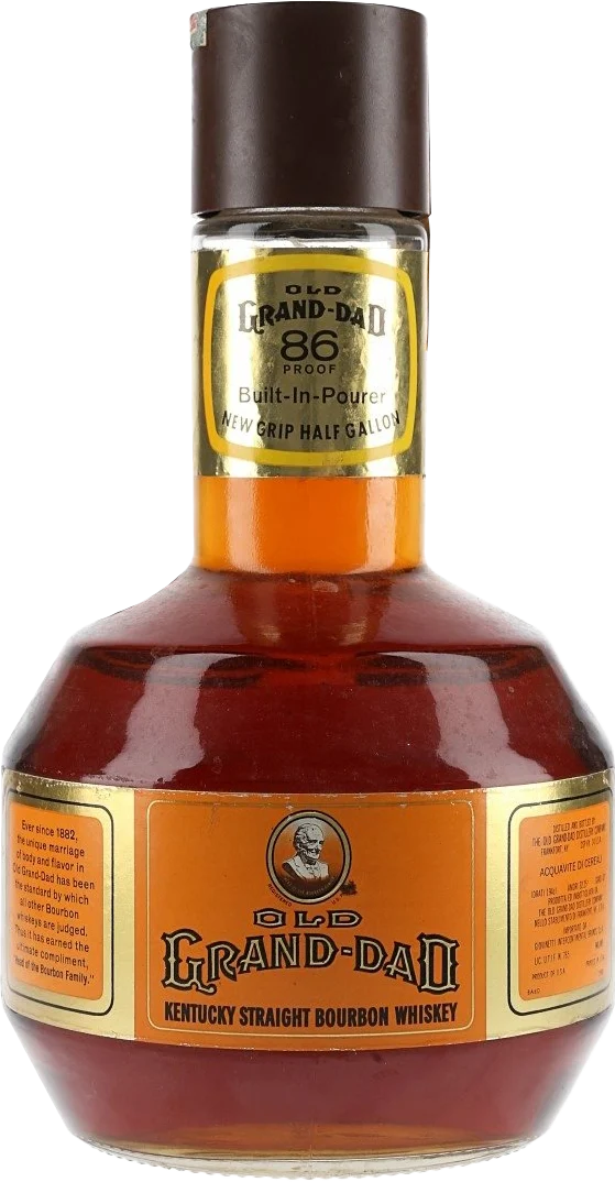Old Grand Dad 86 Proof 1975 Vintage Kentucky Straight Bourbon Whiskey (1.75L)