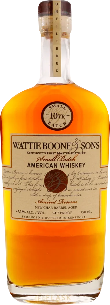 Wattie Boone & Sons Ancient Reserve 10 Year Old American Whiskey
