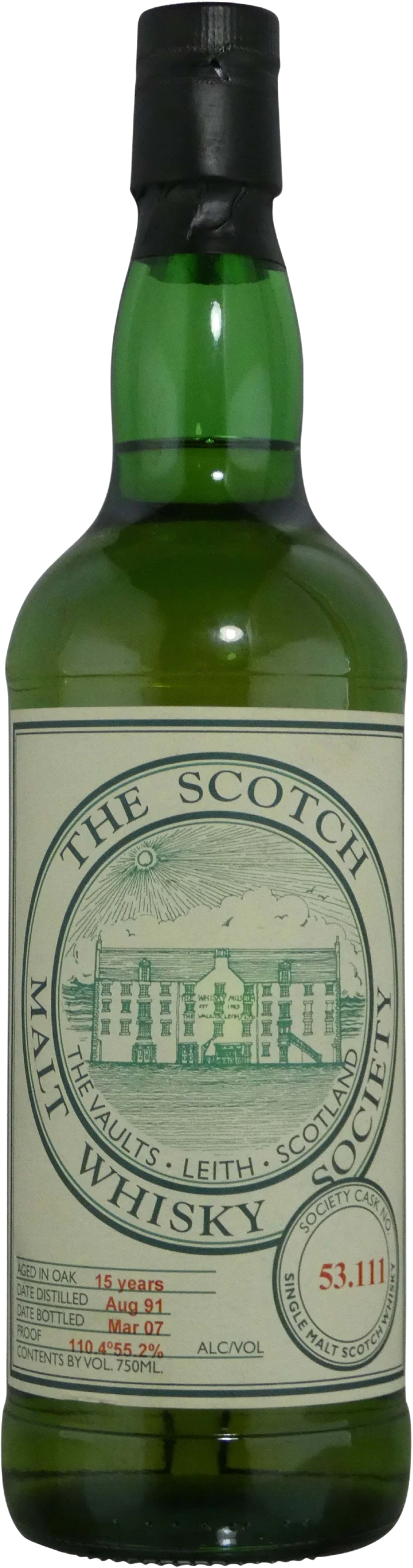The Scotch Malt Whisky Society 53.111 Caol Ila 15 Year Old Single Malt Scotch Whisky