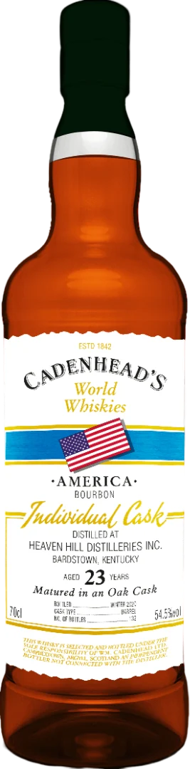 Cadenhead's World Whiskies Individual Cask Heaven Hill Distilleries 23 Year Old Bourbon Whiskey (700mL)