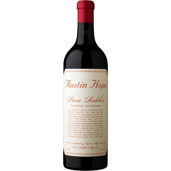 6 Bottle Case Austin Hope Paso Robles Cabernet 2023 w/ Shipping Included